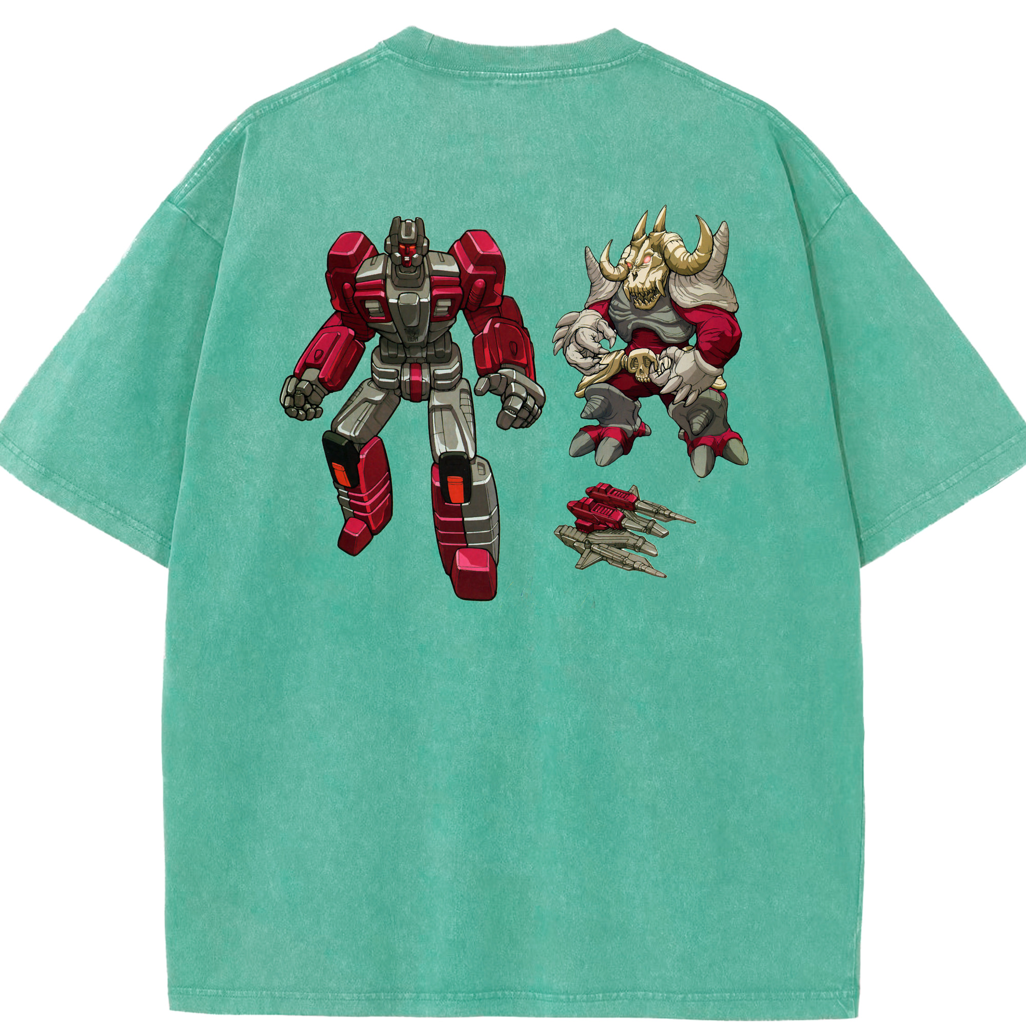 （画像用）  綿100% ヴィンテージ風 半袖Tシャツ（背面プリント）